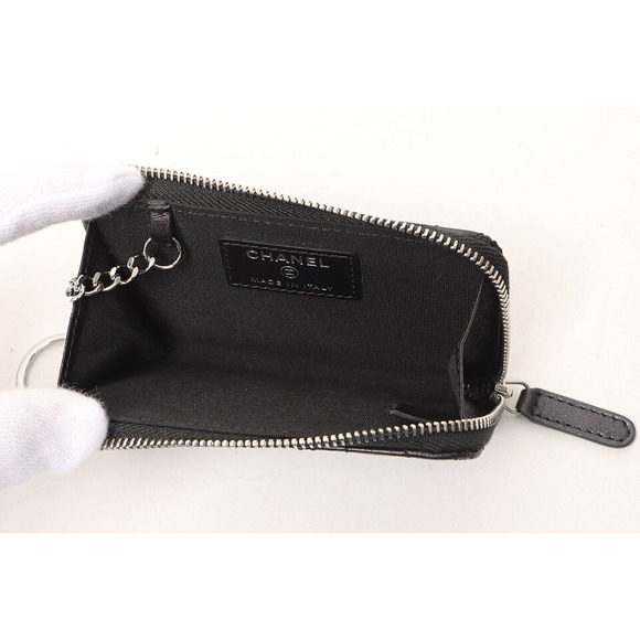 CHANEL key ring Leather black Wallet - Picture 3 of 4